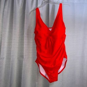 Red One Piece Bathing Suit